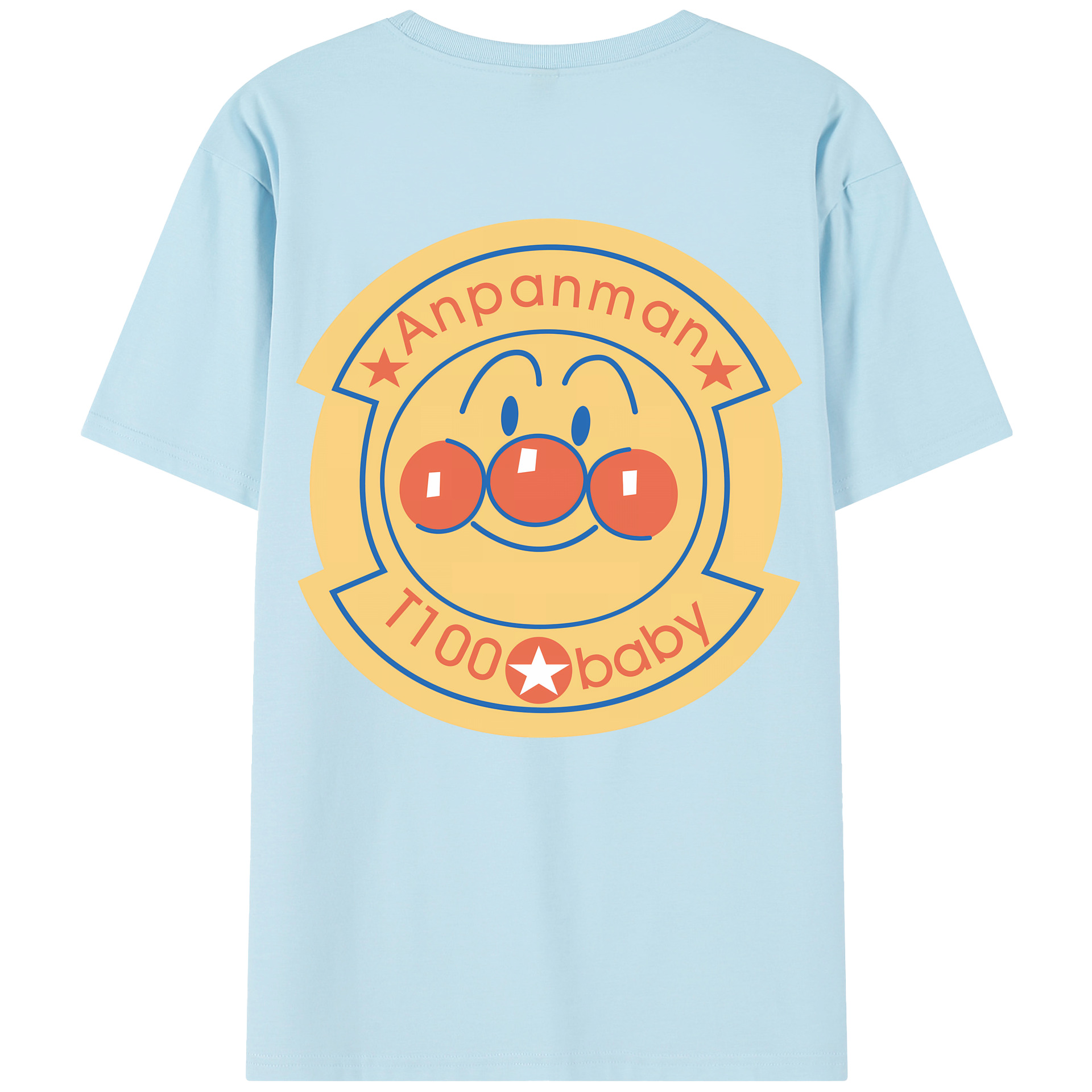 （画像用） アンパンマン Anpanman 綿100％半袖Tシャツ（背面プリント）